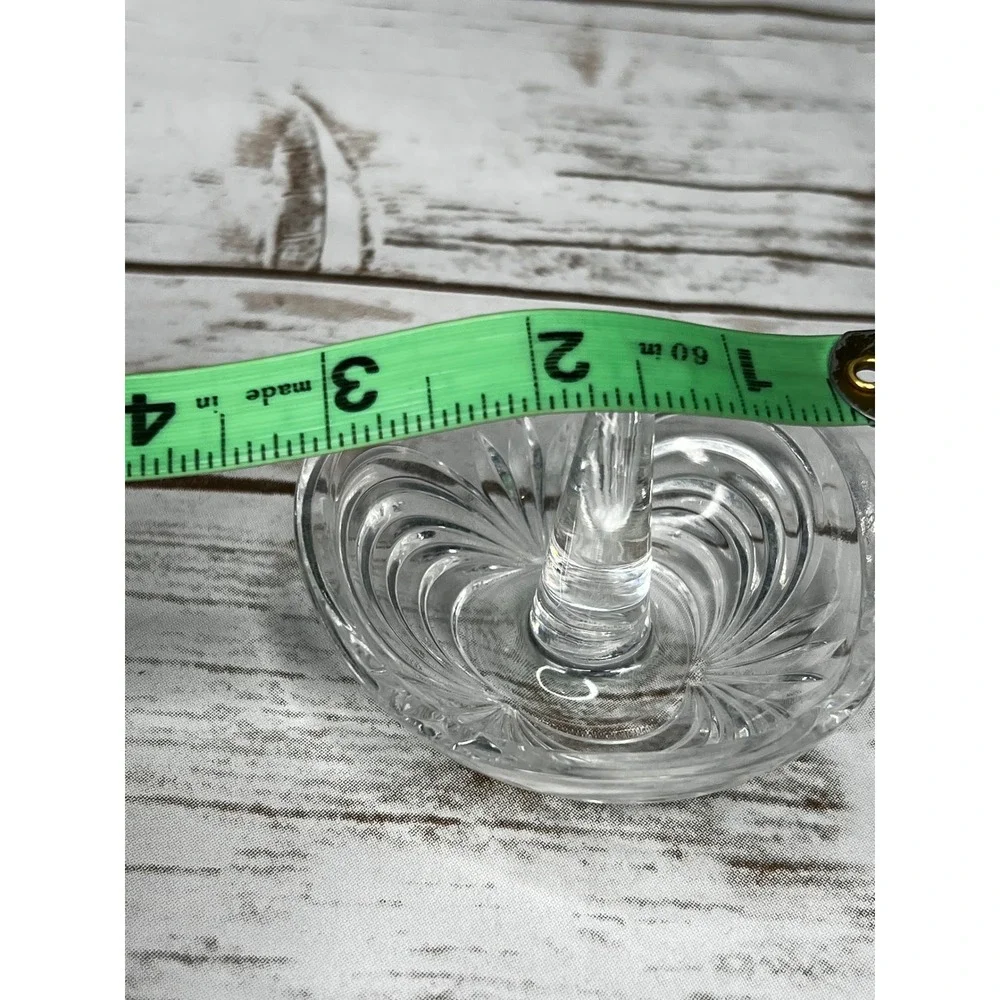RCR Excellent Ring Holder Clear Lead Crystal Aurea Scalloped Vintage OS